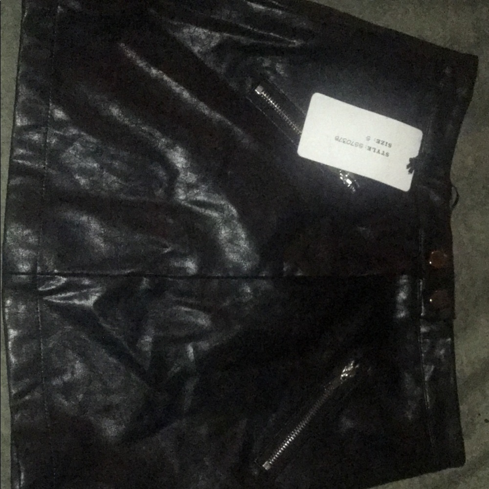 Black Leather Skirt